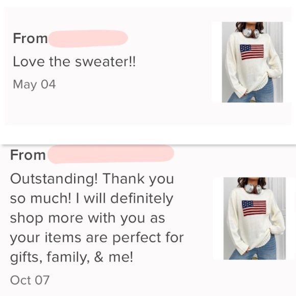 American Flag Knit Navy Blue Pullover Sweater Crew Neck Long Sleeve Drop Shoulde - Picture 8 of 8